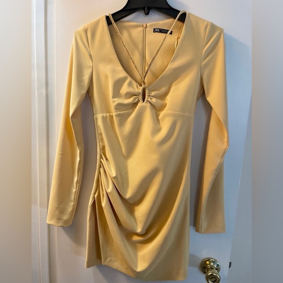 ZARA DRAPED DRESS WITH JEWEL STRAP - Picture 2 of 4